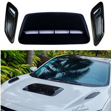 Glossy Black Car Hood Scoop Center Side Air Flow Vent Intake Decorative Cover