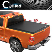 8ft Long Bed Soft Roll Up Tonneau Cover For 2003-2023 Dodge Ram 1500 2500 3500
