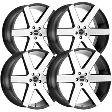 Set Of 4 Strada S60 Coda 24x10 5x5 25mm Blackmachined Wheels Rims 24 Inch