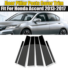 Black Window Pillar Posts Molding Trim For 2013-2017 Honda Accord Accessories 