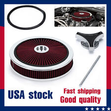 14 X 3 Round Super Flow Air Cleaner Kit Washable Element Recessed Base