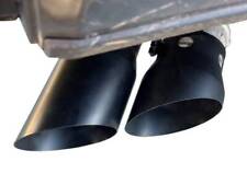 Black Horse Rear Exhaust Pipe Tail Muffler Tip Round Bk Fit 11-23 Ford F-250 Sd