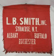 Vintage Cloth Advertising Banner Truck L.b. Smith Syracuse Ny Load Safety Flag