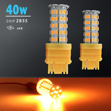 2x 3157 40w High Power Amber Yellow Led Turn Signal Blinker Corner Lights Bulbs