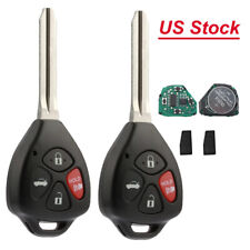 2 For 2007 2008 2009 2010 2011 Toyota Camry Keyless Remote Car Key Fob With Chip