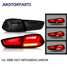 Updated Rear Smoked Lamp Led Tail Lights Fits 2008-2017 Mitsubishi Lancer Evo