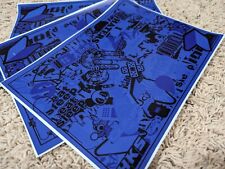 Blue Jdm Sticker Bomb Vinyl Wrap Sheet For Accessories Wraps