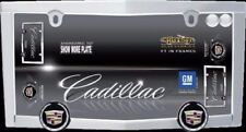 Cadillac Logo Chrome License Plate Tag Frame 2 Screw Bolt Caps For Car Auto New