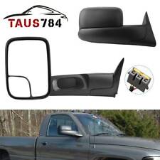 Tow Mirrors For 94-97 Dodge Ram 1500 2500 3500 Pick Up Flip-up Power Wconvex