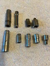 Snap-on Lot Of 9 Sockets In 14 Drive Various Sizes 