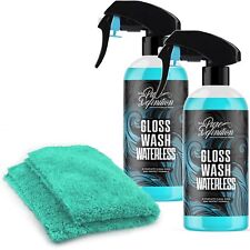 Car Waterless Wash Wax Kit Gloss Shine Carnauba Wax Showroom Cleaner Cleaning