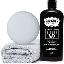 Car Guys Liquid Wax Advanced Superior Protection Wax Shine 8 Oz Car Wax Kit