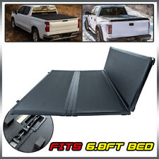6.8ft Bed Tri-fold Tonneau Cover Fit For 99-16 Ford F250 F350 Super Duty