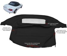 Mazda Miata Convertible Soft Top Heated Glass Window 1990-2005 Black Cabrio