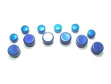 Set Blue Motor Engine Timing Cover Water Pump Intake Bolts Caps Covers Kit Buick