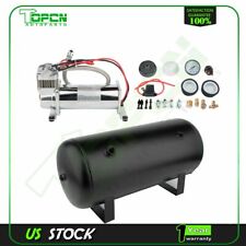 5 Gal Air Tank And 200 Psi Onboard Compressor For Train Horn Car System Kit 12v