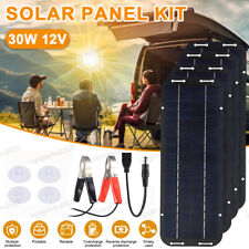 30w Solar Panel Kit 12v Trickle Charge Battery Charger Maintainer Marine Rv Car