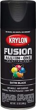 Krylon Fusion All-in-one Spray Paint Satin Gloss Mattehammered Black 12 Oz