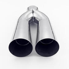 Twin Trumpet Shape 3 Inch Outlet 2 Inch In 10 Long Stainless Steel Exhaust Tip
