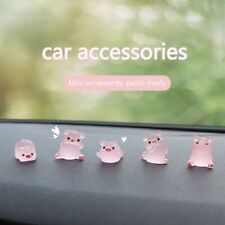 6 6pcs Small Resin Piggy Car Accessories Cartoon Casual Cute Dashboard