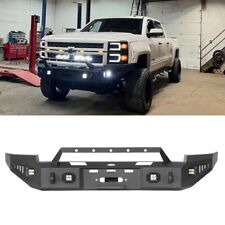 Off-road Front Bumper Wwinch Plate Lights For 2014-2015 Chevy Silverado 1500