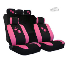 For Hyundai New Pink Paws Car Seat Covers And Headrest Covers Gift Set