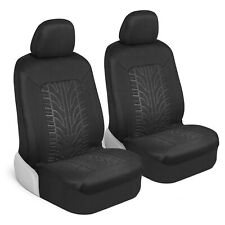 Front Seat Covers Black Tire Tread Embossed With Universal Fit Design