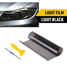 12x72 Gloss Light Black Headlight Taillight Foglight Tint Film Vinyl Universal
