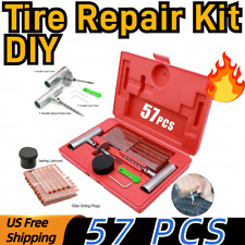 Car Tire Repair Tool Kit Heavy Duty Flat Tire Repair Kits Plug Patch Truck 57pcs