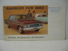 1963 Rambler Ambassador Classic American Car Dealer Sales Brochure Foldout
