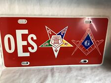 Oes Order Of The Eastern Star Mason Masonic Freemason Metal Car License Plate