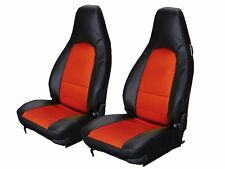 Porsche 911 928 944 968 Blackred Leather-like Custom Made Front Seat Cover