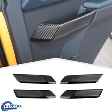 Carbon Fiber Inner Door Armrest Handle Shell Cover Trim For Ford Bronco 4doors