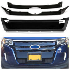 Front Upper Center Lower Grille Grills 3pcs For 2011 2012 2013 2014 Ford Edge