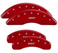 Mgp Caliper Covers Set Of 4 Red Finish Silver Mgp