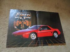 1984 Pontiac Fiero Car Ad 4 Page Centerfold Colorful Smoke Free 11 X 16 Apprx