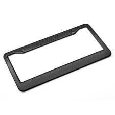 2pcs Unbreakable Tinted Smoked License Plate Frame Cover Carbon Fiber Tag Shield
