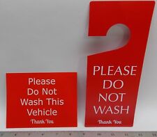 Do Not Wash This Vehicle Mirror Hanger Signdash Card Set - Detailing Car Wash