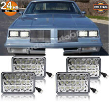 4pcs 4x6 Led Headlights Hilo Beam Fit 1980 - 1988 Oldsmobile Cutlass Supreme
