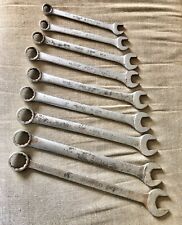 Vintage Husky 9 Pc Sae Combination Wrench Set 58 To 1-14 - Made In Usa