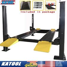 Katool 8500 Lbs Four Post Parking Lift 4-post Car Lift With Casters -shipping