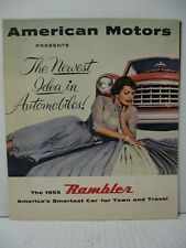 1955 American Motors Amc Rambler Car Dealer Sales Brochure Foldout