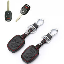 Leather Car Key Fob Case Cover Holder Bag For Honda Accord Civic Crv 43 Buttons