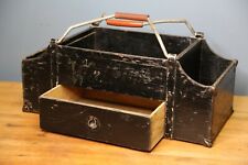 Vintage Machinist Tool Chest Box Antique With Drawer Caddy Handles Tote