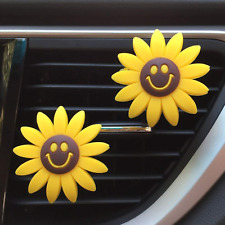 2xpack Sunflower Car Accessories Cute Car Air Freshener Sunflower Air Vent Cl...