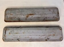Lot Of Two 2-vintage Oem Small Block Chevrolet Script Valve Covers