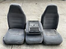 92-96 Ford F150 F250 F350 40-20-40 Gray Bucket Seats Console