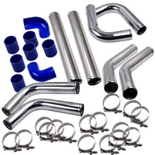 2.5 Universal Turbo Intercooler Piping Kit Wpipe With Blue Hoses