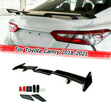 Trd Style Rear Trunk Spoiler Abs Painted Gloss Black Fits Toyota Camry 2018-2021