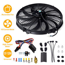 Electric Radiator 16 Inch Fan High 3000 Cfm Thermostat Wiring Switch Relay Kit